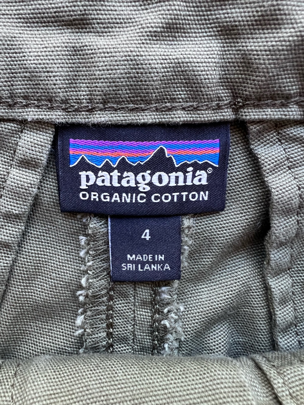 Patagonia Organic Cotton Utility Pants Olive Green Womens 4 Wide‎ Leg - Picture 4 of 7